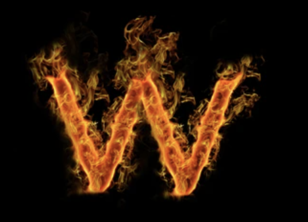 W on fire